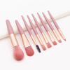 8 mini makeup pcs Convenient travel powder eye shadow brush Multi functional beauty tools(E) view 3