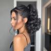 11.8 In Black Curly Ponytail Extension, Cheer Hair Piece, Heat-Resistant Clip-On For Dance And Sports Competitions view 3