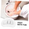 Abaodam Collapsible Inflatable Foot Tub Travel Foot Bath Pool Wash Basin Soak Bucket Camping Wash Tub Outdoor Cleaning Basin view 3