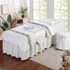 White,70x185cm/27.5x72.8in,Beauty Bed Blanket with Breather Holes,Elastic Salon SPA Bed Sheet Cover Massage Bed Cover Pillowcase Stool Cover Massage Table Sheets 4 Piece Set view 1