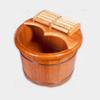 Natural Oak en Footbath Barrel, Pedicure Soaking Basin for Home & Salon Use, Thickened Health Foot Tub with Massage Beads view 1