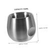 TOVINANNA Double Layer Stainless Steel Shaving Bowl for Men Durable Drop Lather Cup with Comfortable Grip Capacity for Salon and Home Use Versatile Mug view 2