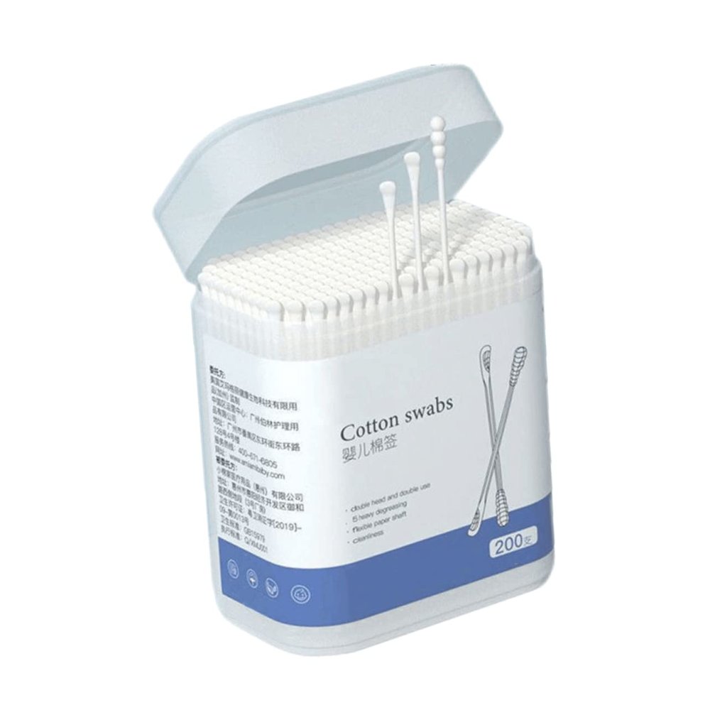 ADOCARN Disposable Cotton Swabs Double End Ear Wax Cleaners Safe Soft Cotton Tips for Ear Cleaning and Daily Use Gentle and Reliable Care