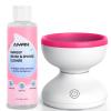 Alyfini Makeup Brush Cleaner Machine + Cleanser Solution Combo, Powerful for Tough Residue on Make Up Brushes/Sponges/Puffs view 1