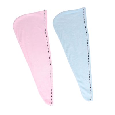 BIUDECO 2pcs Microfiber Hair Drying Caps Quick Dry Towels for Women Lace Trim Absorbent Bath Supplies for Home Use and Showers