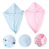 BIUDECO 2pcs Microfiber Hair Drying Caps Quick Dry Towels for Women Lace Trim Absorbent Bath Supplies for Home Use and Showers view 3