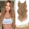 BUPPLER Halo Hair Extensions 20 Inch Invisible Wire Hair Extensions Adjustable Long Wavy Hairpiece Synthetic Upgrade 4 Secure Clips in Hairpieces 20 Inch,Honey Blonde view 1