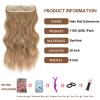 BUPPLER Halo Hair Extensions 20 Inch Invisible Wire Hair Extensions Adjustable Long Wavy Hairpiece Synthetic Upgrade 4 Secure Clips in Hairpieces 20 Inch,Honey Blonde view 2