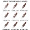 50 Assorted Tattoo Cartridge Needles Mixed Size 5 Pcs each of #10 1005RL, #12 Round Liner Shader Curved Magnum 7RL 5RS 9RS 7RM 9RM 15M1 21M1, 10 Pcs 1209RL Pro Disposable Membrane Tattoo Needles view 2