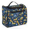Adornori Excavator Travel Toiletry Bag for Men and Women, Large Hanging Makeup Bag Organizer Toiletries Bag for Travel, Tractor Machinery Trucks Cosmetic Bag with Handle view 1