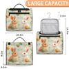 Adornori Easter Bunny Travel Toiletry Bag for Men and Women, Large Hanging Makeup Bag Organizer Toiletries Bag for Travel, Rabbit Eggs Cosmetic Bag with Handle view 2