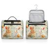 Adornori Easter Bunny Travel Toiletry Bag for Men and Women, Large Hanging Makeup Bag Organizer Toiletries Bag for Travel, Rabbit Eggs Cosmetic Bag with Handle view 4