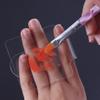 3Pcs Makeup Hand-held Palette, Professional Makeup Mixing Tray, Clear Acrylic Palette for Foundation, Eyeshadow, Cosmetics, Powders and Nail Art Manicure view 3