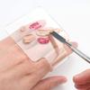 3Pcs Makeup Hand-held Palette, Professional Makeup Mixing Tray, Clear Acrylic Palette for Foundation, Eyeshadow, Cosmetics, Powders and Nail Art Manicure view 4