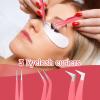 6 Pack Lash Extension Tweezers, Lash Tweezers For Eyelash Extensions, Straight and Curved Eyelash Tweezer, Fiber Tip Lash Tweezer for Professional Eyelash Extension Artists, Girls, Women view 4