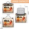 Adornori Sisters Theme Travel Toiletry Bag for Men and Women, Large Hanging Makeup Bag Organizer Toiletries Bag for Travel, Floral Cosmetic Bag with Handle view 2