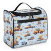 Adornori Excavator Travel Toiletry Bag for Men and Women, Large Hanging Makeup Bag Organizer Toiletries Bag for Travel, Cartoon Tractor Machinery Trucks Cosmetic Bag with Handle view 1