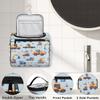 Adornori Excavator Travel Toiletry Bag for Men and Women, Large Hanging Makeup Bag Organizer Toiletries Bag for Travel, Cartoon Tractor Machinery Trucks Cosmetic Bag with Handle view 3