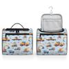 Adornori Excavator Travel Toiletry Bag for Men and Women, Large Hanging Makeup Bag Organizer Toiletries Bag for Travel, Cartoon Tractor Machinery Trucks Cosmetic Bag with Handle view 4