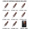 50 Assorted Tattoo Cartridge Needles Mixed Size #12 Round Liner Shader Magnum - 5 Pcs each of 3RL, 5RL, 5RS, 7RS, 7RM, 9RM, 10 Pcs each of 7RL, 9RL Pro Disposable Membrane Tattoo Needles view 2