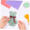 BESPORTBLE 12Pcs Bear Shaped Coral Fleece Face Towels Adorable Wash Cloths for Parties Bags Cute Present for view 4