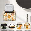 Adornori Safari Animals Travel Toiletry Bag for Men and Women, Large Hanging Makeup Bag Organizer Toiletries Bag for Travel, Giraffe Lion Crocodile Cosmetic Bag with Handle view 3