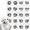 10 Pairs Eye shadow Face Eye Temporary Tattoo Sticker Black Lace Butterfly Hearts Eyeliner Fake Tattoos Stickers Makeup Decals for Women Girls Halloween Masquerade Carnival Party Supplies view 1