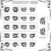 10 Pairs Eye shadow Face Eye Temporary Tattoo Sticker Black Lace Butterfly Hearts Eyeliner Fake Tattoos Stickers Makeup Decals for Women Girls Halloween Masquerade Carnival Party Supplies view 2