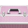 XDMINGY Mobile Hair Station for Tools Storage Professional Makeup Trolley Aluminum Cosmetic Train Case with Drawers 4 Wheel Hairdressing Suitcase(Pink) view 4