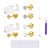 AVYRING Ear Piercing Gun Kit - 2 Pcs Gold Self Ear Piercing Kit with Earring Stud Hypoallergenic Steel Tools at Home 20g Pearl Flat Back Stud Earrings 3mm Cubic Zirconia view 1