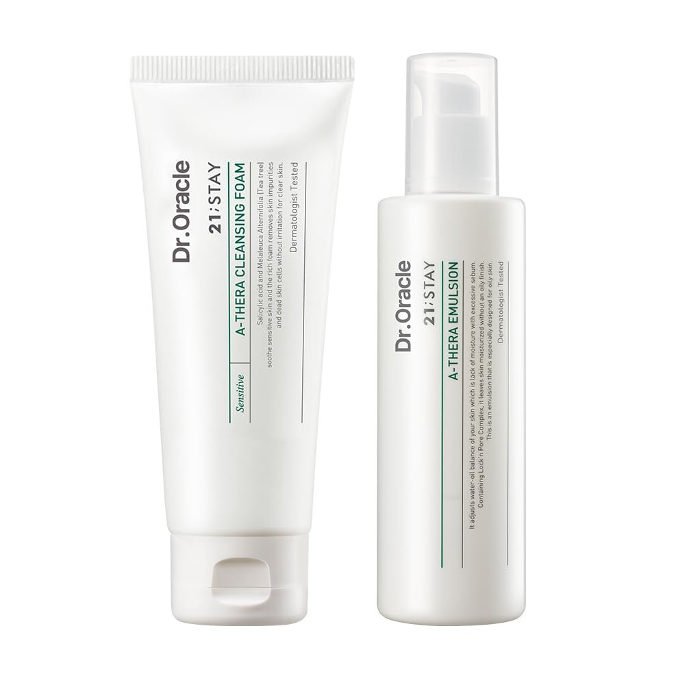 DR. ORACLE [Special Set] 21 Stay A-Thera Cleansing Foam with Gift - Acne Prone, Oily & Sensitive Skin, Korean Skin Care