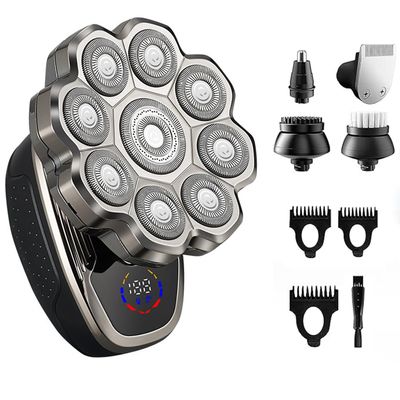 9D Electric Razor for Men Head Shavers for Bald Men 5-in-1 Electric Razors with Wet & Dry Bald Head Shaver 9D Floating Head Shaver