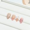 BQZQPAMZ Pink Medium Length Fake Nails Pink French Tip Press on Nails With 3D Bow Design Spring Cute Glue On Nails Natural Acrylic Nails for Women DIY Spring Summer Nail Art Supplies view 4