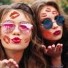 156Pcs Red Lip Kiss Tattoos Temporary - 12Sheets Pink Black Lip Prints Temporary Tattoos for Face Body Waterproof Bright Color Kisses Sticker view 2