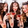 156Pcs Red Lip Kiss Tattoos Temporary - 12Sheets Pink Black Lip Prints Temporary Tattoos for Face Body Waterproof Bright Color Kisses Sticker view 3
