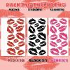 156Pcs Red Lip Kiss Tattoos Temporary - 12Sheets Pink Black Lip Prints Temporary Tattoos for Face Body Waterproof Bright Color Kisses Sticker view 4
