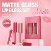 BEUKING Matte Lip Gloss Set, Non-sticky Liquid Lipstick 4Pcs Set, Waterproof Galze Lipstick, Matte Smooth Pearlescent Lip Gloss for Halloween Party Makeup (Set C, #07+#10+#11+#12) view 2