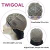 Twigoal Straight Wigs with Bangs Human Hair Wigs for Black Women Wigs Brazilian Virgin Hair Glueless Wig Natural Color40inch view 4