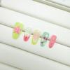 BQZQPAMZ 24pcs Flower Press on Nails Almond Shape Starfish Medium Fake Nails Marine Life Press on Nails Summer Ocean Beach Full Cover Acrylic Nails for Women Nail Art Supplies view 4