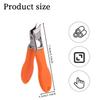 Anti Splash Slanted Nail Clipper, Wide Jaw Opening Stainless Steel Nail Trimmer with Ergonomic Handle Nail Cutter for Thick Toenails & Ingrown (Orange) view 2