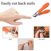 Anti Splash Slanted Nail Clipper, Wide Jaw Opening Stainless Steel Nail Trimmer with Ergonomic Handle Nail Cutter for Thick Toenails & Ingrown (Orange) view 3