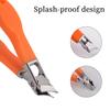 Anti Splash Slanted Nail Clipper, Wide Jaw Opening Stainless Steel Nail Trimmer with Ergonomic Handle Nail Cutter for Thick Toenails & Ingrown (Orange) view 4