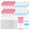 Moist Towelettes, Disposable Pre Moistened Towels Individually Wrapped, Soft Portable Face & Body Wet Towels for Travel Hotel Sport Camping Spa 9.8 x 9.8 inch, Rose & Fresh (200 Pack) view 1