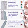Nail File and Buffer Set (12 Pcs), Professional Nail File Kit for Acrylic and Natural Nails, Soft Nail Filer Gel Nail Files buffers Filing Emery Board 100/150/180/220/240/280/1000/4000 Grit view 3