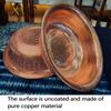 8L Hand-Hammered Copper Basin, Portable Pedicure Copper Bowl, Diameter 41cm, Curly Edge Design, for Wedding Celebration, Face Washing, Foot Bath and Soaking Feet view 4