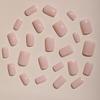BQZQPAMZ Pink Square Press on Pure Color Short Square Fake Nails Summer Simple Glue on Nails Natural Full Cover Acrylic Nails for Women Nail Art Supplies view 2
