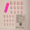 BQZQPAMZ Pink Square Press on Pure Color Short Square Fake Nails Summer Simple Glue on Nails Natural Full Cover Acrylic Nails for Women Nail Art Supplies view 3