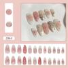 BQZQPAMZ Bowknot Press on Nails Almond White French Tip Press on Nails Medium Length Pink Fake Nails Full Cover Acrylic Nails for Women DIY Summer Manicure Decoration Supplies view 2