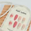 BQZQPAMZ Bowknot Press on Nails Almond White French Tip Press on Nails Medium Length Pink Fake Nails Full Cover Acrylic Nails for Women DIY Summer Manicure Decoration Supplies view 4