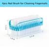 4PCS Nail Brush Two Sided Hand Fingernail Scrub Brushes Soft Stiff Bristles Scrubber Nails Toes Cleaning Brush for Men Women view 2